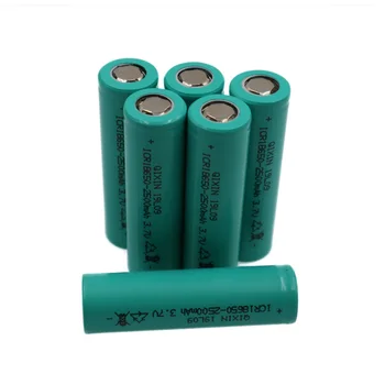 C&P Li-ion 2500mAh 10pcs 18650 baterijo napolnite baterije celice visoko električno orodje, baterije, mobilni zaključka tekočega 20A 18650 li ionska baterija
