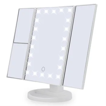LED Ličila Ogledalo zložljive 2/3/10x Lupo 22 Nečimrnosti Svetlobe Povečevalno Točilne, Zaslon na Dotik, Kozmetično Ogledalo Ličila Organizator