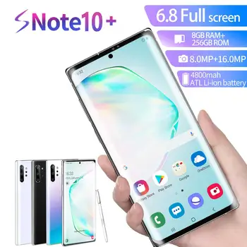 Globalna različica Note10+ 6.5 palčni Pametni telefon Android 9.0 4800mah 8+16MP 10-core Trojno zadnjo Kamero, Telefon Pošlji primeru mobilni telefon