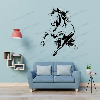 Divje Živali Konj vinilna Teče Konj Vinilne Nalepke za Dekoracijo Doma Živali Temo Steni Plakat PVC Carving Nalepke WL606