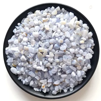100 g na Naravno Modrem chalcedony polirani Gramoz Quartz Crystal Zdravljenje Čakre Mineralnih Vzorcu Fish Tank Vrt Dom dekor