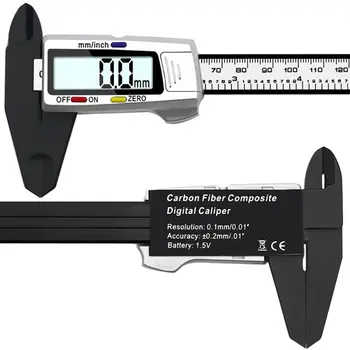 Elektronsko Digitalno kljunasto merilo Nerjavnega Jekla Telo z Velikim LCD Zaslon | 0 - 6 V