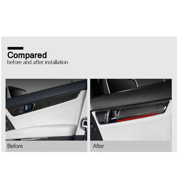 Za Mercedes C Razreda W204 Notranje Opreme Oblikovanje Ogljikovih Vlaken Sedež Prilagodite Gumb Nalepke Avto Nalepke Vrata Plošča Trim