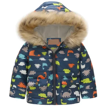 Nova Moda Zimski Flis Jakne Za Boy Jarek otroška Oblačila 2-7Y Hooded Toplo Vrhnja oblačila Windbreaker Baby Otroci Plašči