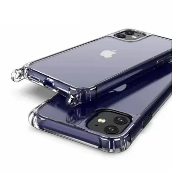 Dolg Trak TPU Ohišje Za iPhone 12 Pro Max 11 Pro 12 Mini XS X XR Primeru Za iPhone 6 7 8 Plus SE 2020 Vratu Vrv Jasno Kritje Primera