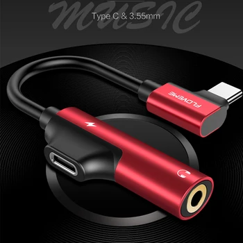 FLOVEME Adapter 3,5 mm Slušalke Jack 3.5 mm, Aux Avdio, da Tip C Adapter, Slušalke Klic Glasbe Polnjenje Za Samsung Xiaomi Adapter