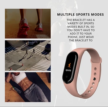 Ženske Šport ura Fitnes Tracker Nepremočljiva Krvni Tlak Pametna Zapestnica Bluetooth Klic Opomnik Manšeta Za iOS Android