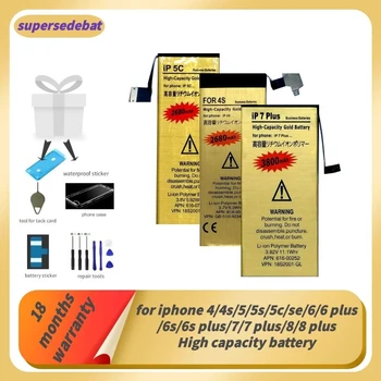 Supersedeba za Iphone Se Baterija Batterie za Iphone 6s za Iphone 4 in 4s 5s 5 5c Se 6 6 Plus 6s 6s Plus 7 7 Plus 8 Plus Bateria