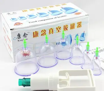 6 skodelic/set Kitajskih Medicinskih Vakuumske Telo Massager Magnetni Acupunture Vakuumske Cupping Nastavite Masažo deset Hijama Zdravstvenega varstva