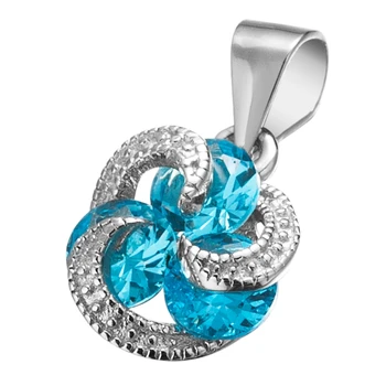 Eulonvan 925 sterling srebro ženske Angažiranosti Poročni nakit sklopov (ring/uhan/obesek) Svetlo modra Kubičnih Cirkonij S-3737set