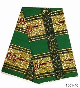 Afriške Vosek Tkanina Poliester Cvjetnim Tiskanja Tkanina Za Ženske obleke Obleke Diy Šivalni Materiali Za Poroko 6 metrov 1001