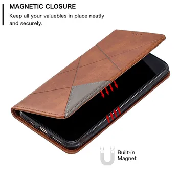 Luksuzni Usnjena torbica Za iPhone XS 12 Mini 11 Pro Max X XR 6 6s 7 8 Plus SE 2020 Magnetni Flip Denarnice, Držala Stojala za Telefon Kritje