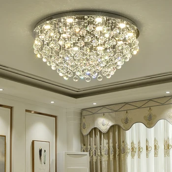 Krog oblikovanje sodobne lestenec razsvetljavo kristalno lučka AC110V 220V cristal lustre dnevna soba, spalnica luči