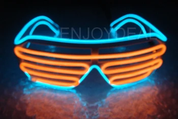 LED Očala Light Up El Žice Neon Počitnice Razsvetljavo Zaklopa Oblikovan EL Očala Za Božično Dekoracijo Rave Kostum Stranka Poroko