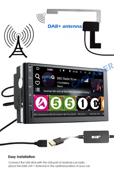 Univerzalni Avto DAB Plus Radio Sprejemnik Tuner USB vmesnik za avto Android multimedijski predvajalnik sistem Digital Audio Broadcasting