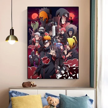 Sodobna Umetnost Plakata Anime Naruto Platno, slikanje in Tiskanje Zidana Natisni Plakat Steno Doma Dnevna Soba Dekoracijo Sten Slikarstvo