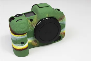 Fotoaparat primeru Zaščitna Telesa Zajema Video Vrečko Usnje Polovico Telesa Spodnjem Primeru Mehka Silikonska Zaščitna torbica za Canon EOS R5 R6