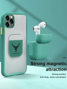 Grma Snemljivo Magnetno Slušalke Bluetooth Brezžično Polnjenje Primeru Telefon Primeru Za iPhone Mini 12 12 11 Pro Max XR XS Max Airpods