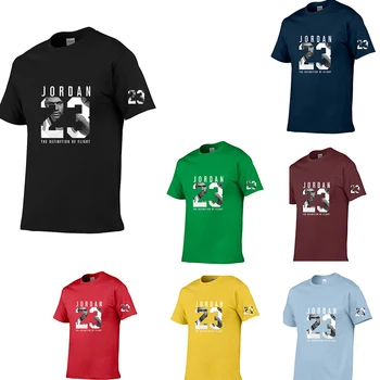 Visoka kakovost ruska moška t-shirt bombaž blagovne znamke Jordan 23 moška t-shirt vrh priložnostne t-shirt za moške barva t-shirt Evropi