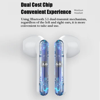 Nove Brezžične Slušalke V5.0 TWS Brezžične Bluetooth Slušalke LED Zaslon Inteligentni zmanjšanje hrupa Šport Slušalke Čepkov