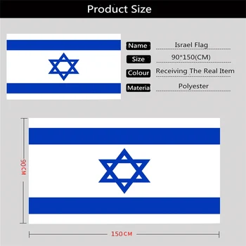 Azija 90*150 cm Nacionalno Zastavo Izrael 3*5 metrov Poliester Modra David je Zvezda Zastava Banner&Bar Razredu Dekoracijo, ki Plujejo pod