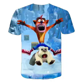 3D Fantje T-majice Crash Bandicoot Nadzvočno sonic Dekleta Smešno Kostum poletje otroška Oblačila za Otroke, Otroška Oblačila Tshirts ulica