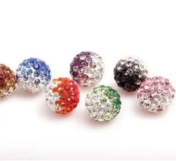 10 mm 50pcs/veliko mešanih multicolor Gradient spremembe Pisano ogrlico, zapestnico svoboden disco krog diy kristalno Kroglice s743