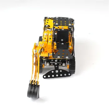 351PCS 3D Kovinski Sestavljanke Gradnje Tovornjak Model Stavbe Igrača iz Nerjavečega Jekla