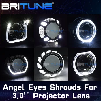 Britune 3.0 Angel Eyes Projektor Pripone Za Koito V5 D2S Objektiv/Hella 3R G5 Smerniki Leče LED Ploščo Avto Luči, dodatna Oprema DIY