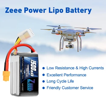 2units Zeee 4S 14.8 V 1500mAh 100C Lipo Baterije z XT60 Priključek Softcase Lipo Baterije za RC Avto, Tovornjak, Letalo FPV UAV Brnenje