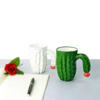 Ustvarjalnost Keramični Vrč Kaktus Obliko Pitje Skodelico Darilo za prijatelje in Družine