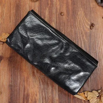Original retro multi-funkcijo usnje dolgo denarnice Prva plast cowhide multi-funkcijo denarnice, Mobilni telefon vrečko zaklepanje zaponko