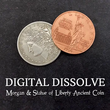 Digitalni Raztopi (Morgan & Kip Svobode Antičnih Kovancev) čarovniških Trikov Fazi Blizu Magia Mentalism Iluzijo Prevara Rekviziti