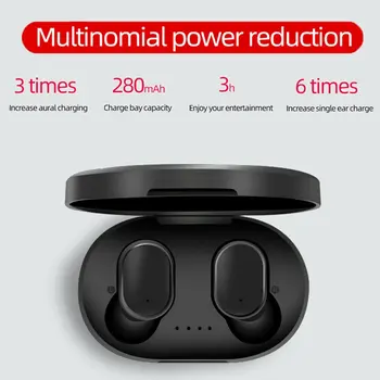 A6S Bluetooth Slušalke Za Redmi Airdots Brezžični Čepkov 5.0 TWS Slušalke šumov Mikrofona za Xiaomi iPhone Huawei Samsung