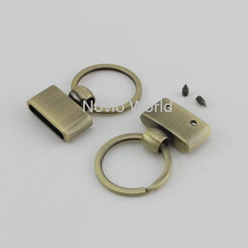10pcs 5 barv 45X27mm T-oblike Ključni Fob S 24 mm Split obeski za ključe,Ključni Fob Strojne opreme keychain pribor tipko f.o.b.