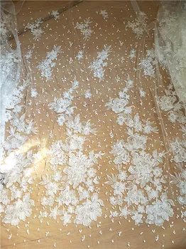 2020 nov slog off bel til tkanine, čipke , bleščica pika vezenje tkanine za poroko bridals tančico čipke obleke 140 cm širok