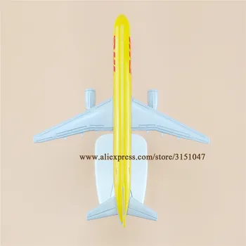 16 cm Zraka, Rumena DHL Boeing 757 B757 Airlines Letalo Model Zlitine Kovin, Diecast Model za Letenje Zrakoplovov w Kolesa Airways Darilo