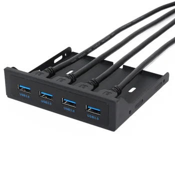 XT-XINTE 4 Ports USB 3.0 Sprednji Plošči USB3.0 Hub Razdelilnik Notranji Combo Adapter Bracket za Namizni 3,5-Palčni Disketni Bay