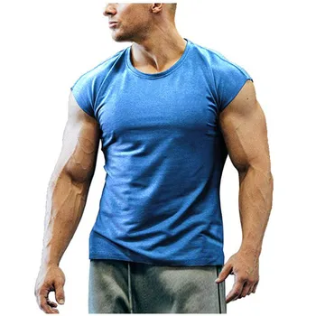 Barva bombaž brez rokavov košarka šport za moške fitnes svoboden top brez rokavov T-shirt XL S-4XL