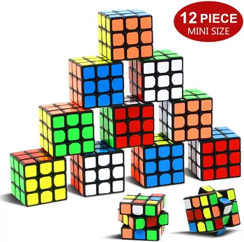Stranka Puzzle Igrača,12 Paket Mini Kocke Nastavite Pogodbenice Prednost Kocka Uganka,Prvotno Barvo 1.18 Palčni Magic Cube Eco-Prijazen, Varen Material,