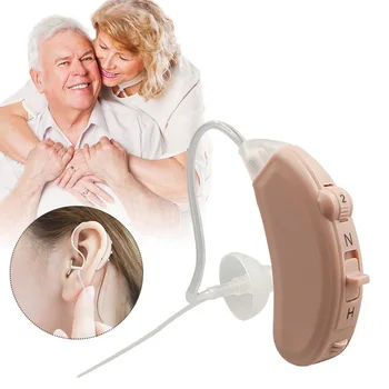 1 Par Polnilna Slušni Nevidno BTE Uho Pomoči Ojačevalec Zvoka Hude Izgube Ojačevalec Zvoka Za Gluhe Starejših