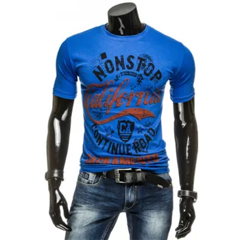 T-Shirt Mens Moda za Moške Barvno Tiskanje Majica Kratek Rokav, Majica s kratkimi rokavi Moški Vitek Moški T-Shirt Tiskanje Tshirt XXL YT012