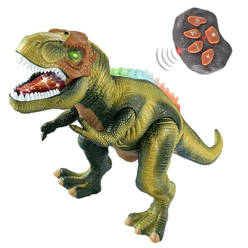 RC Dinozaver Otroci Hišne LED Daljinski upravljalnik Tyrannosaurus Rex Oči Sijaj Sprehod Zvoke Fant Igrače Otrok Darilo