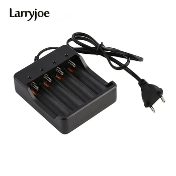 Larryjoe EU plug 4 Reže Inteligentni Polnilec z kratkostična zaščita Za 4X 18650 li-ion baterija za polnjenje