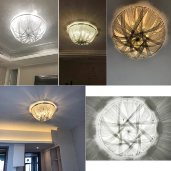 Sodobna stropna luč za jedilnico LED srebrna stropne svetilke spalnica led svetilke za dnevni sobi, mansarda kovinski razsvetljavo avize spalnica