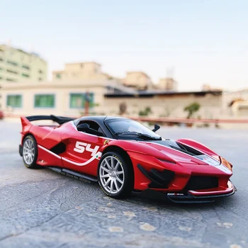 Bburago 1:32 Ferrari FXXK EVO rdeče zdrave in lahke zlitine simulacije potegnite nazaj modela avtomobila karton polje zlitine modela avtomobila