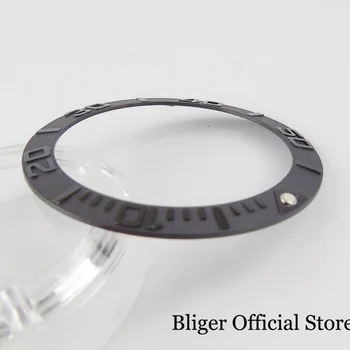 Visoka kakovost 39,8 mm Brušena Črna/Modra Watch Ploščo Vstavite fit 40 mm Watch