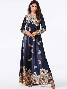 Tam kaftan Dubaj Žamet Muslimansko Obleko Ženske Maxi Kimono Jubah Dolgo Haljo Abaya Hidžab Obleke Islamska Oblačila Turčija arabski Obleko