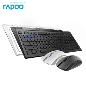 Novo Rapoo X336M Multi-mode Tiho Brezžično Tipkovnico, Miško, Glavnik, Bluetooth 3.0/4.0 RF 2.4 G preklop med 3 Naprave Povezava