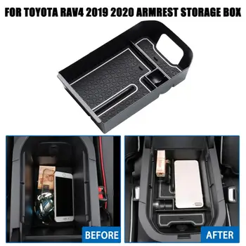 Avto Center Konzole Armrest Škatla za Shranjevanje Organizator Pladenj Za Toyota RAV4 2019 2020